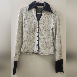 Ravel Black and White Women's Top, Size‎ Small.